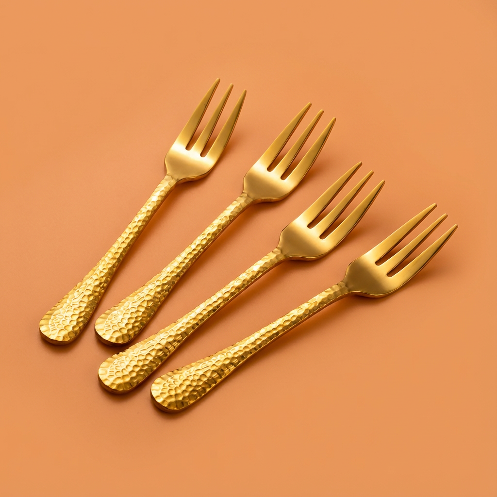 Golden Oyster Fork Set